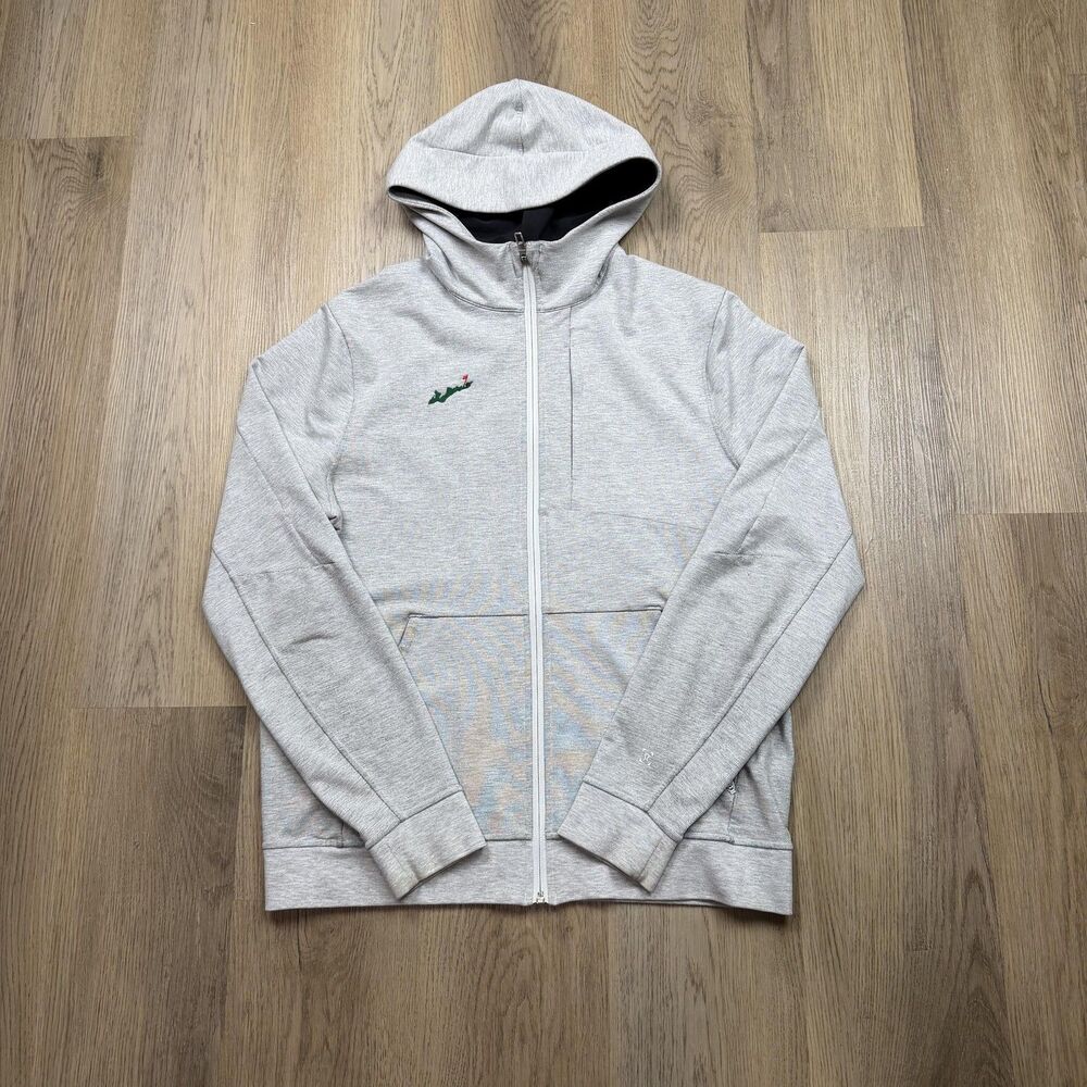 lululemon athletica Light Gray Full-Zip Hoodie with Green Logo